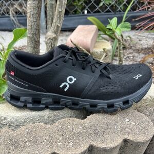 On Cloud X 4 Mens Shoes Sz 10.5 M Running Black Eclipse Mesh Lace Up Sneakers